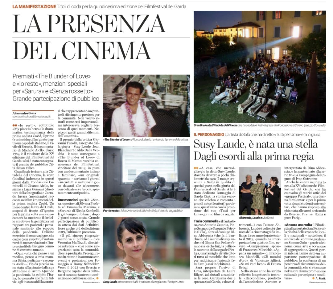 Bresciaoggi | 3 giugno 2022 | La presenza del Cinema
